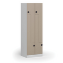 Z-Spind S1, 4 Abteile, 1850 x 600 x 500 mm, zerlegt, Codeschloss, beige Tür