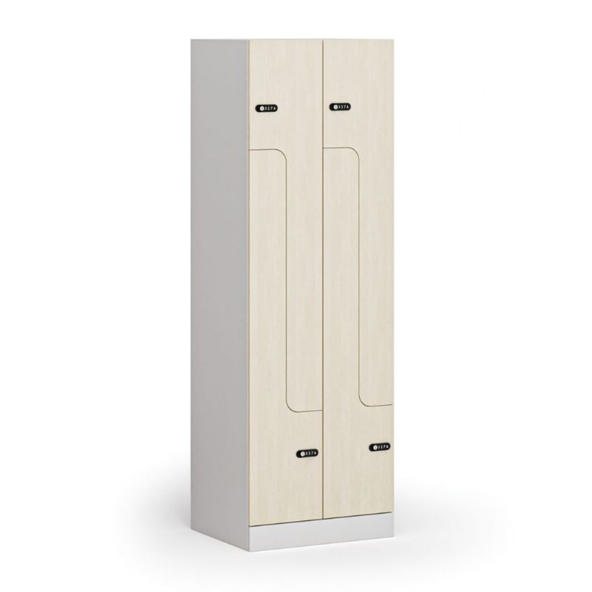 Z-Spind S1, 4 Abteile, 1850 x 600 x 500 mm, zerlegt, mechanisches Codeschloss, laminierte Tür Z-Spind S1, 4 Abteile, 1850 x 600 x 500 mm, zerlegt, mechanisches Codeschloss, laminierte Tür