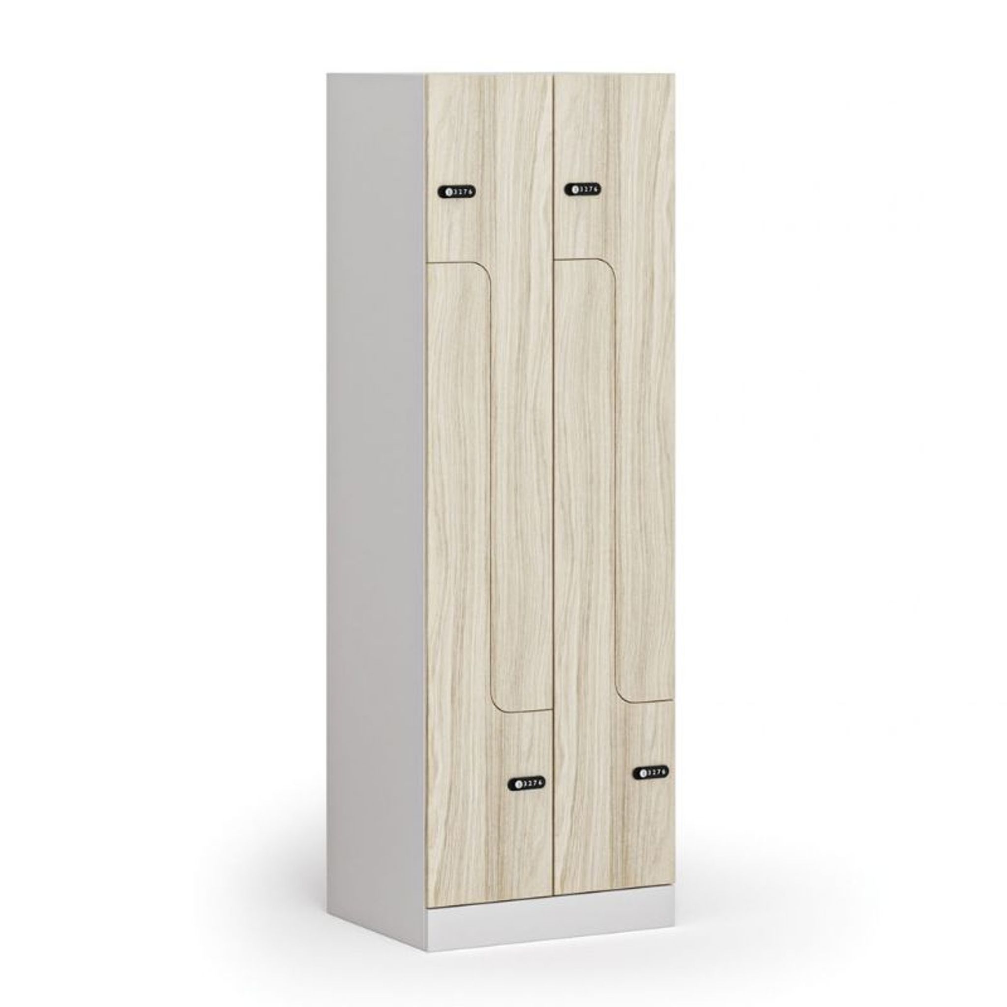 Z-Spind S1, 4 Abteile, 1850 x 600 x 500 mm, zerlegt, mechanisches Codeschloss, laminierte Tür, Natureiche Z-Spind S1, 4 Abteile, 1850 x 600 x 500 mm, zerlegt, mechanisches Codeschloss, laminierte Tür, Natureiche