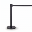 Zahrazovací sloupek se samonavíjecím pásem, černá/černá