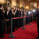 Zahrazovací sloupek se samonavíjecím pásem, černá/modrá