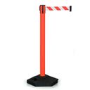 Zahrazovací sloupek se samonavíjecím pásem, červená/bílá