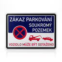 Zákaz parkování - 500 x 300mm, modrá