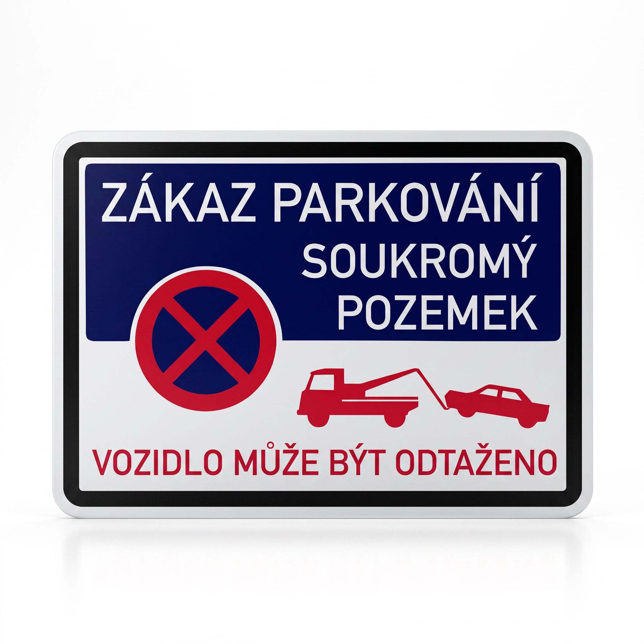 Zákaz parkování - 500 x 300mm, modrá