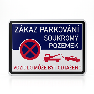 Zákaz parkování - 500 x 300mm, modrá