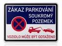 Zákaz parkování - 700 x 500mm, modrá