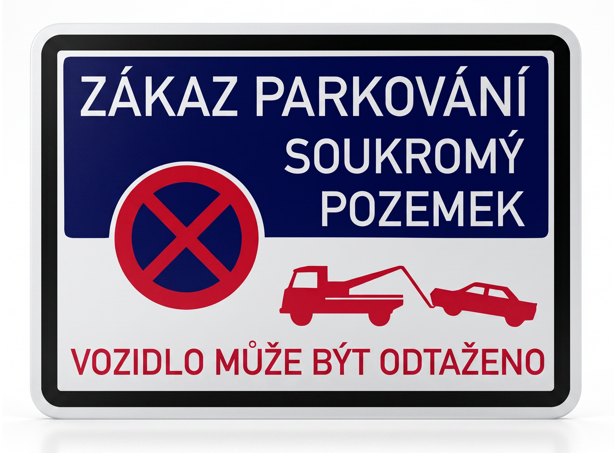 Zákaz parkování - 700 x 500mm, modrá