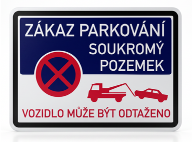 Zákaz parkování - 700 x 500mm, modrá