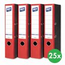 Zakladač pákový s farebným chrbtom - šírka 5 cm, červená