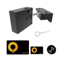Zamek RFID z NFC F019, do montażu podtynkowego, czarny
