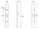 Zámek se čtečkou RFID karet F132R, hliník, černý