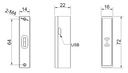 Zamek z czytnikiem kart RFID F131, aluminium, czarny
