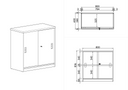 Zasúvacia skriňa ARRISTO LUX, 800 x 400 x 836 mm, orech