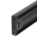 Zásuvková lišta, 1000 mm, naložená, čierna