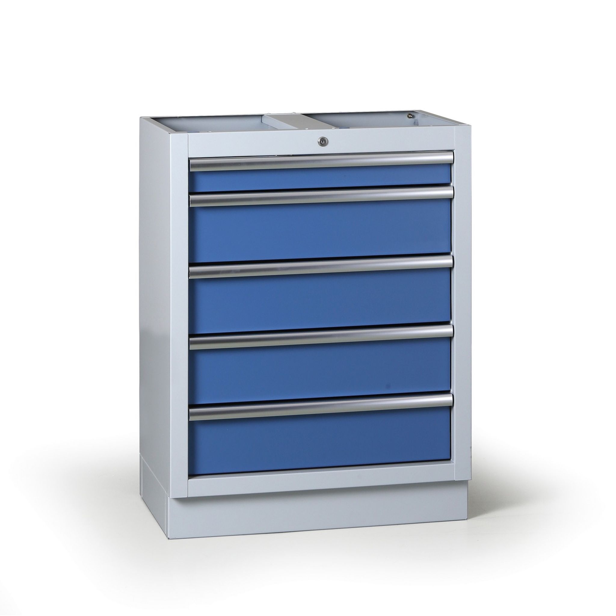 Zásuvkový dielenský box k pracovnej doske EXPERT, 5 zásuviek, 680 x 455 x 910 mm, modrá