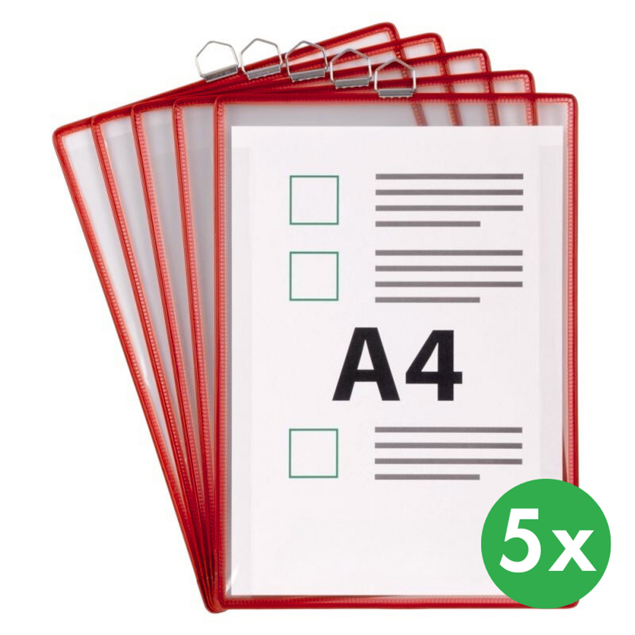 Závěsné kapsy TARIFOLD s očkem, A4 na výšku, červené