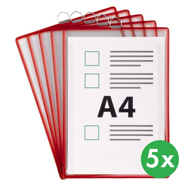 Závěsné kapsy TARIFOLD s očkem, A4 na výšku, červené