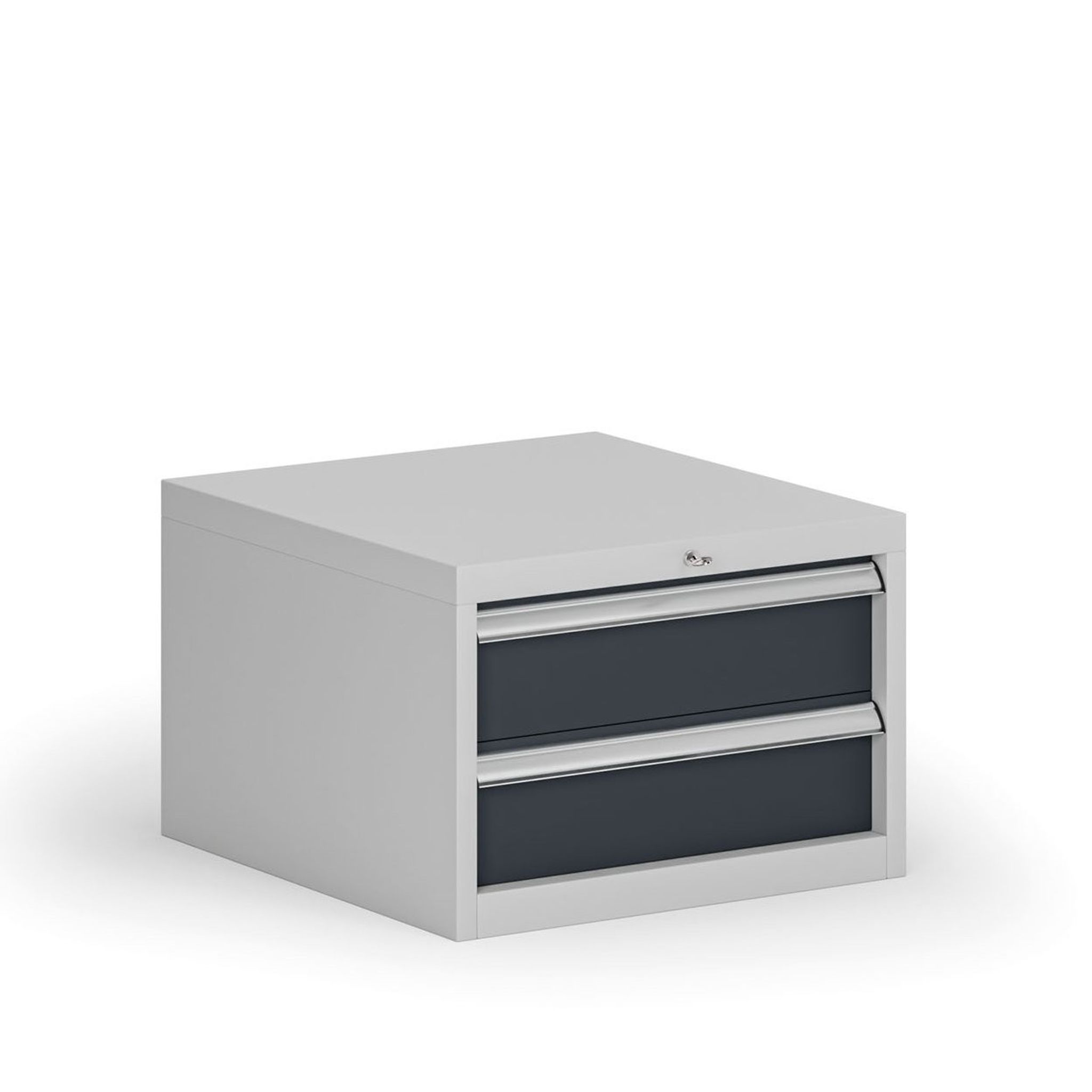 Závesný dielenský box k stolu G8, 2 zásuvky, 560 x 600 x 383 mm, grafit