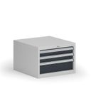 Závesný dielenský box k stolu G8, 3 zásuvky, 560 x 600 x 383 mm, grafit