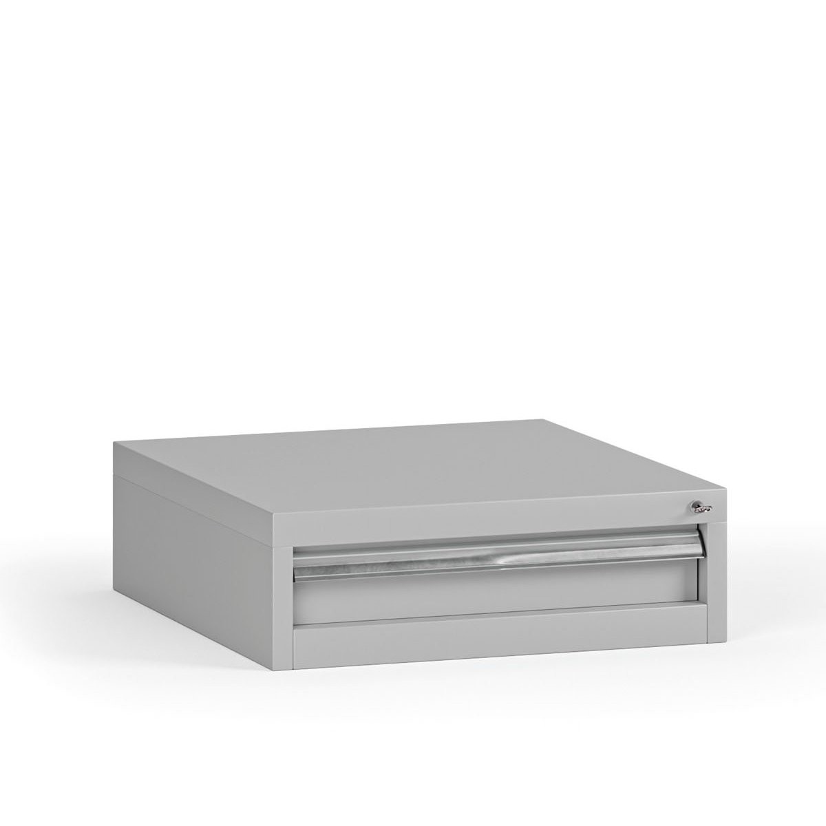 Fotografia produktu: Závesný dielenský box na náradie G345 k pracovným stolom do dielne, 1 zásuvka, 565 x 580 x 180 mm, sivá