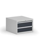 Závěsný dílenský box ke stolu G8, 2 zásuvky, 560 x 600 x 383 mm, grafit