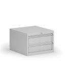 Závěsný dílenský box ke stolu G8, 2 zásuvky, 560 x 600 x 383 mm, šedá
