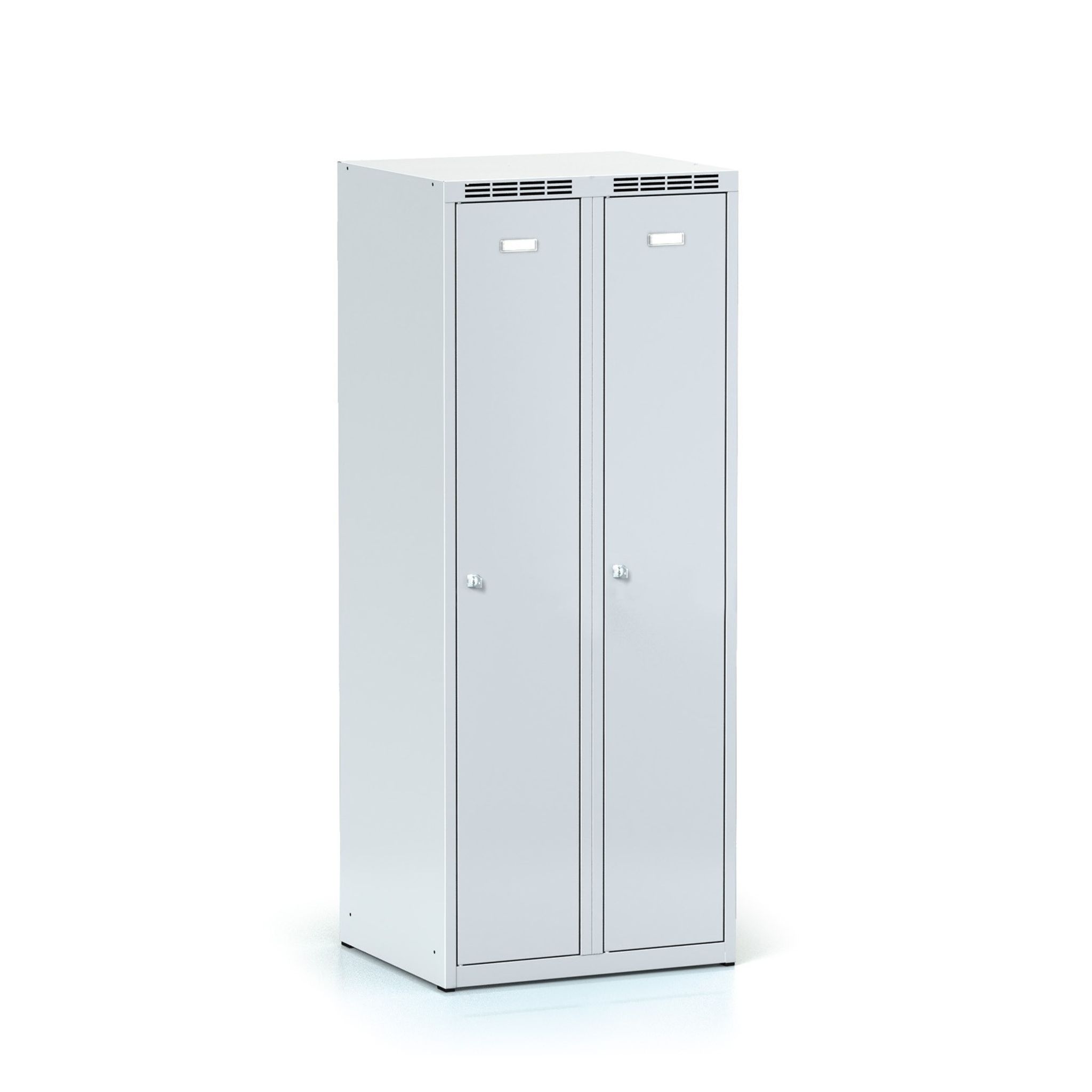 Znížená kovová šatníková skrinka S6, 2-dverová, 1500 x 600 x 500 mm, otočný zámok