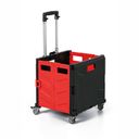 Zusammenklappbarer Einkaufswagen 30 l, Kapazität 30 kg, 4 Schwenkräder
