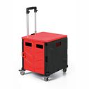 Zusammenklappbarer Einkaufswagen 30 l, Kapazität 30 kg, 4 Schwenkräder