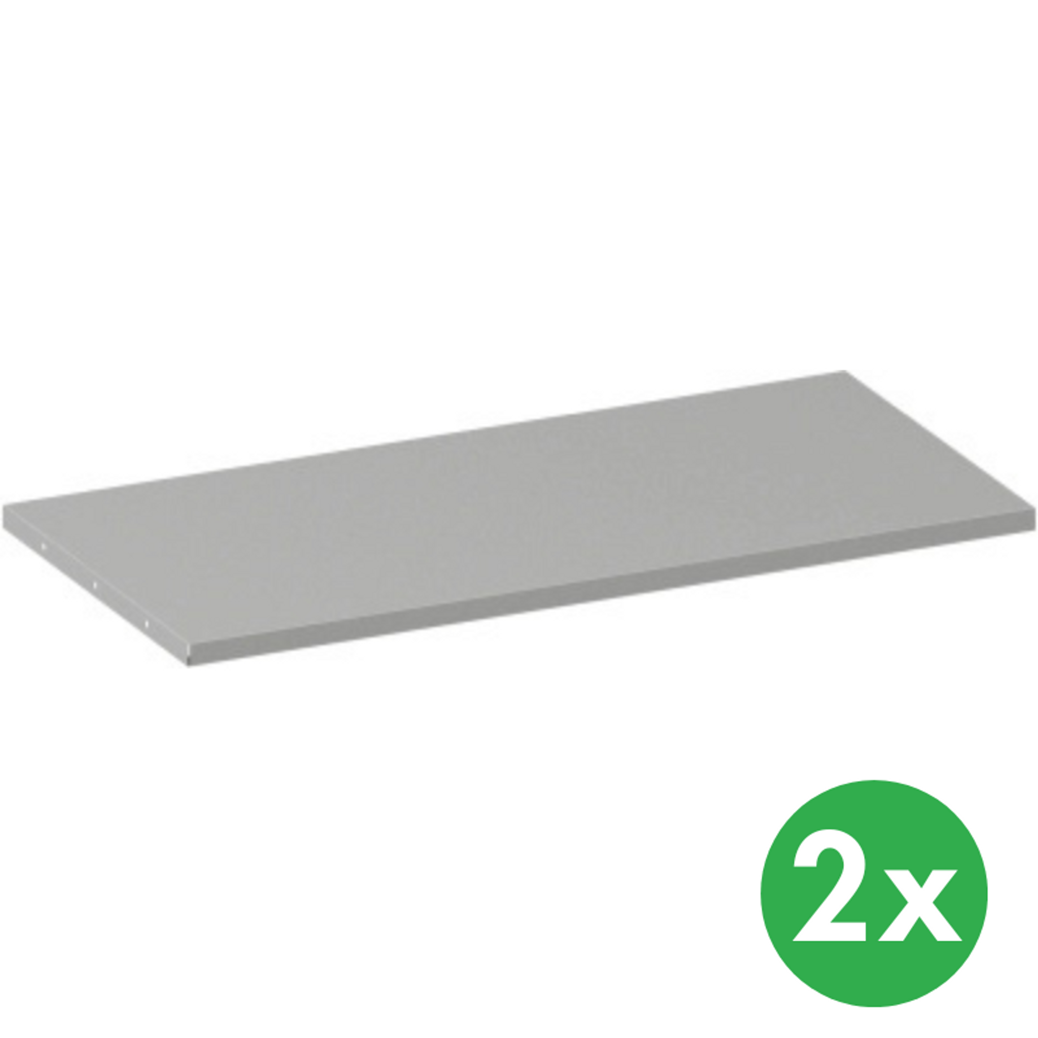 Zusatzboden für Metallschränke, 950 x 500 mm, 65 kg, grau, 2 Stk