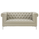 Zweisitzer-Sofa Leder RICK, 2 Plätze, beige