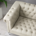 Zweisitzer-Sofa Leder RICK, 2 Plätze, beige