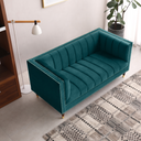 Zweisitzer-Sofa Wildleder RILEY, 2 Sitze, grün