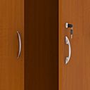 Zweitüriger Büroschrank MIRELLI, 800 x 400 x 1800 mm, Kirschbaum